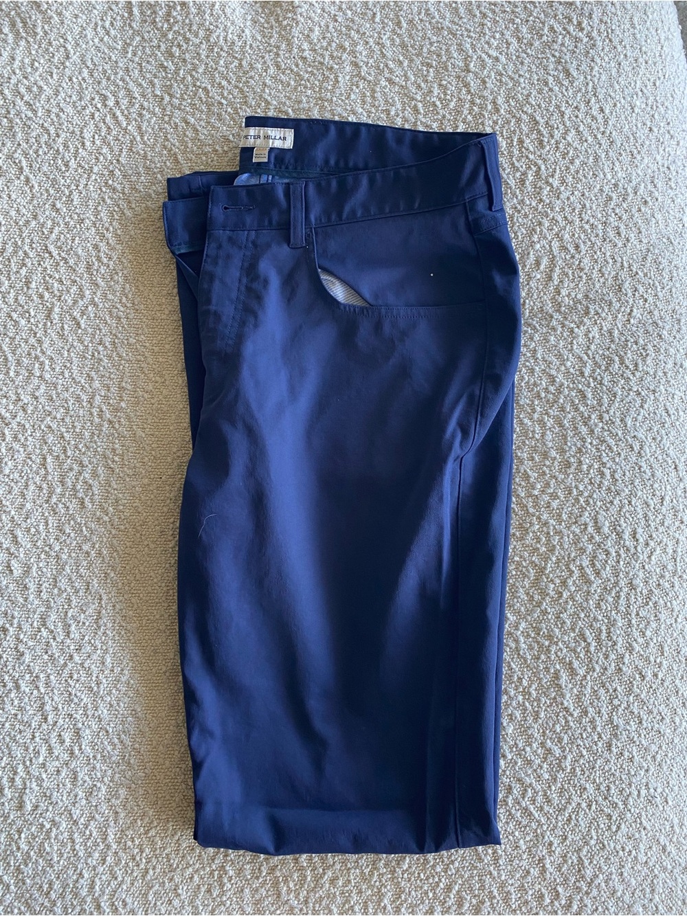 Peter Millar Deep Navy Stretch Chino Pants